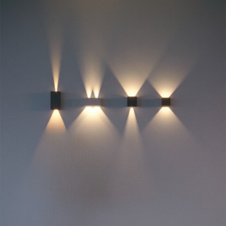 Wall lamp Redo Vary, metal, dark brown, LED, 2X6W, 720 lumens, neutral white 4000K, H.10 cm, IP54