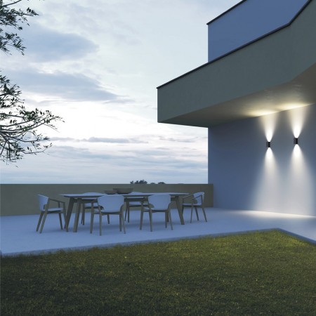 Wall lamp Redo Hub, metal, dark grey, LED, 20W, 1208 lumens, warm white 3000K, H.22 cm, IP54