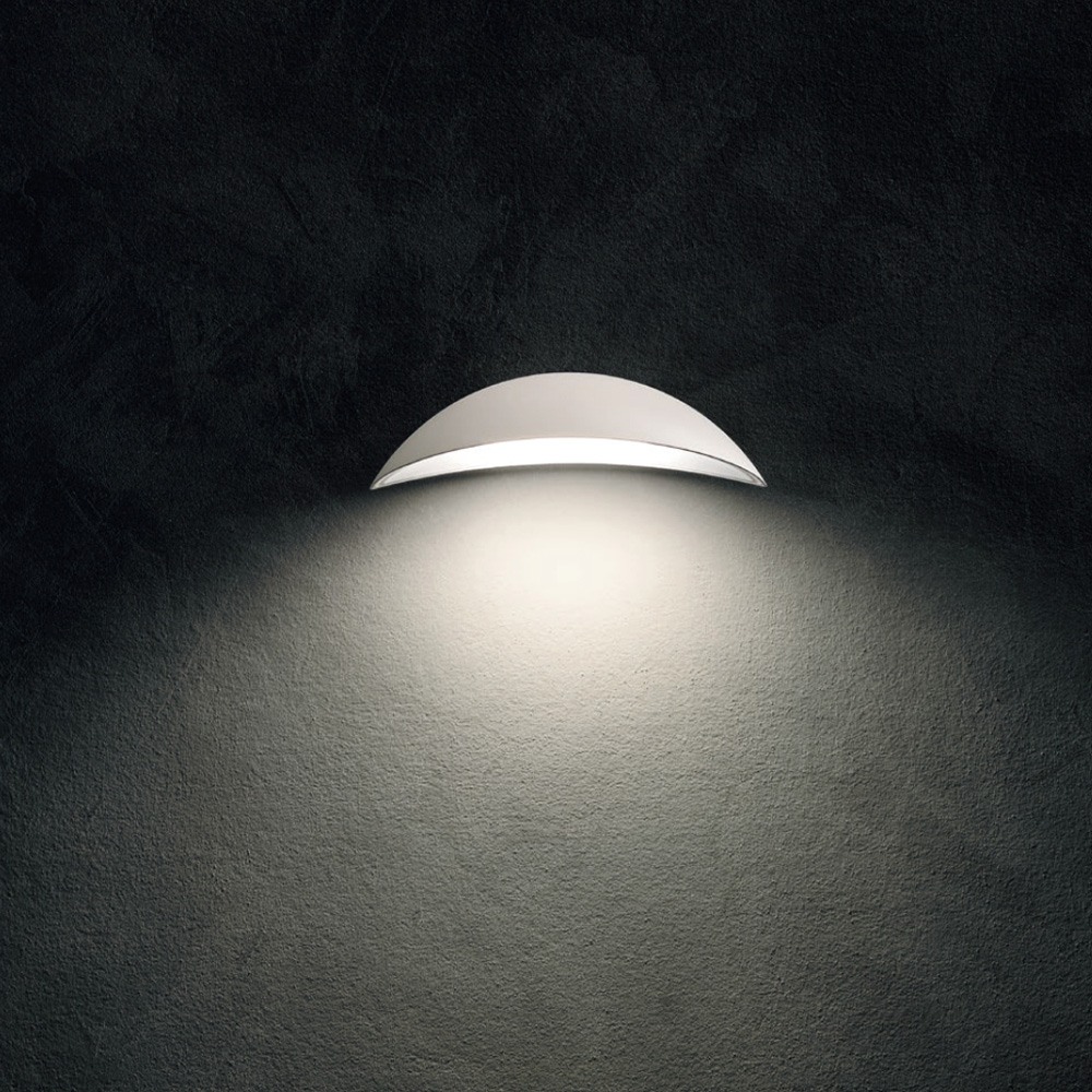 Wall lamp Redo Palma, metal, sand white, LED, 18W, 1000 lumens, warm white 3000K, L.35 cm, IP54