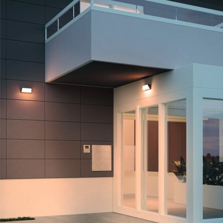 Wall lamp Redo Spectra, metal, dark grey, LED, 16W, 870 lumens, warm white 3000K, L.25 cm, IP54