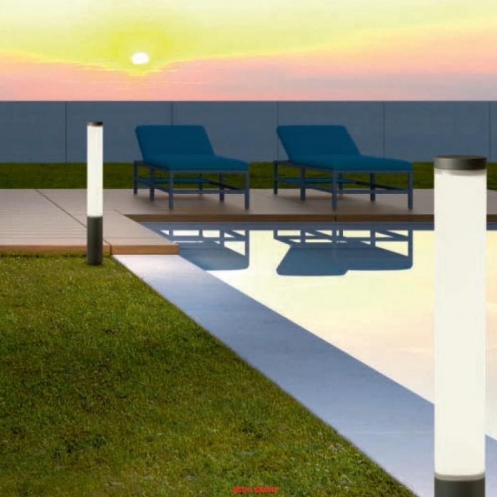 Bollard Redo Hint, metal, dark grey, LED, 30W, 2832 lumens, warm white 3000K, H.100 cm