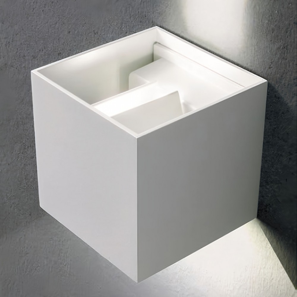 Wall lamp Redo Vary, metal, sand white, LED, 2X10W, 1370 lumens, warm white 3000K, H.12 cm, IP54
