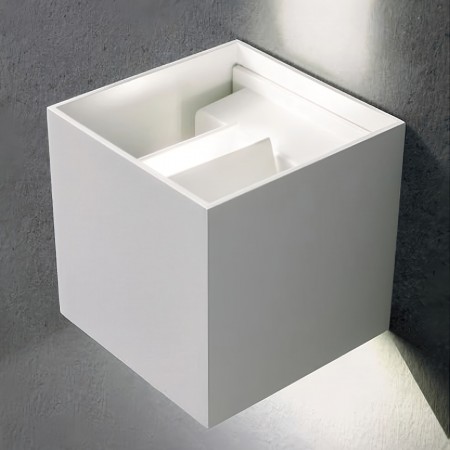 Wall lamp Redo Vary, metal, sand white, LED, 2X10W, 1370 lumens, warm white 3000K, H.12 cm, IP54