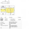 Wall lamp Redo Kodiak, polycarbonate, white, LED, 12W, 750 lumens, warm white 3000K, L.30 cm, IP65