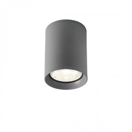 Ceiling lamp Redo Xilo, metal, dark grey, LED, 9W, 687 lumens, warm white 3000K, D.8 cm, IP54