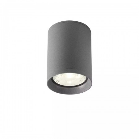 Ceiling lamp Redo Xilo, metal, dark grey, LED, 9W, 756 lumens, neutral white 4000K, D.8 cm, IP54