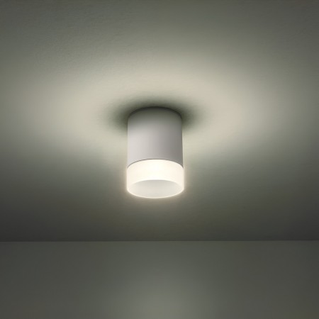 Ceiling lamp Redo Xilo, metal, sand white, LED, 6W, 518 lumens, warm white 3000K, D.9 cm, IP54