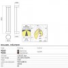 Bollard Redo Zeus, metal, dark grey, LED, 11,5W, 482 lumens, warm white 3000K, H.75 cm, IP54