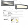 Step light Redo Krup, metal, dark grey, LED, 6W, 256 lumens, warm white 3000K, L.25 cm, IP65