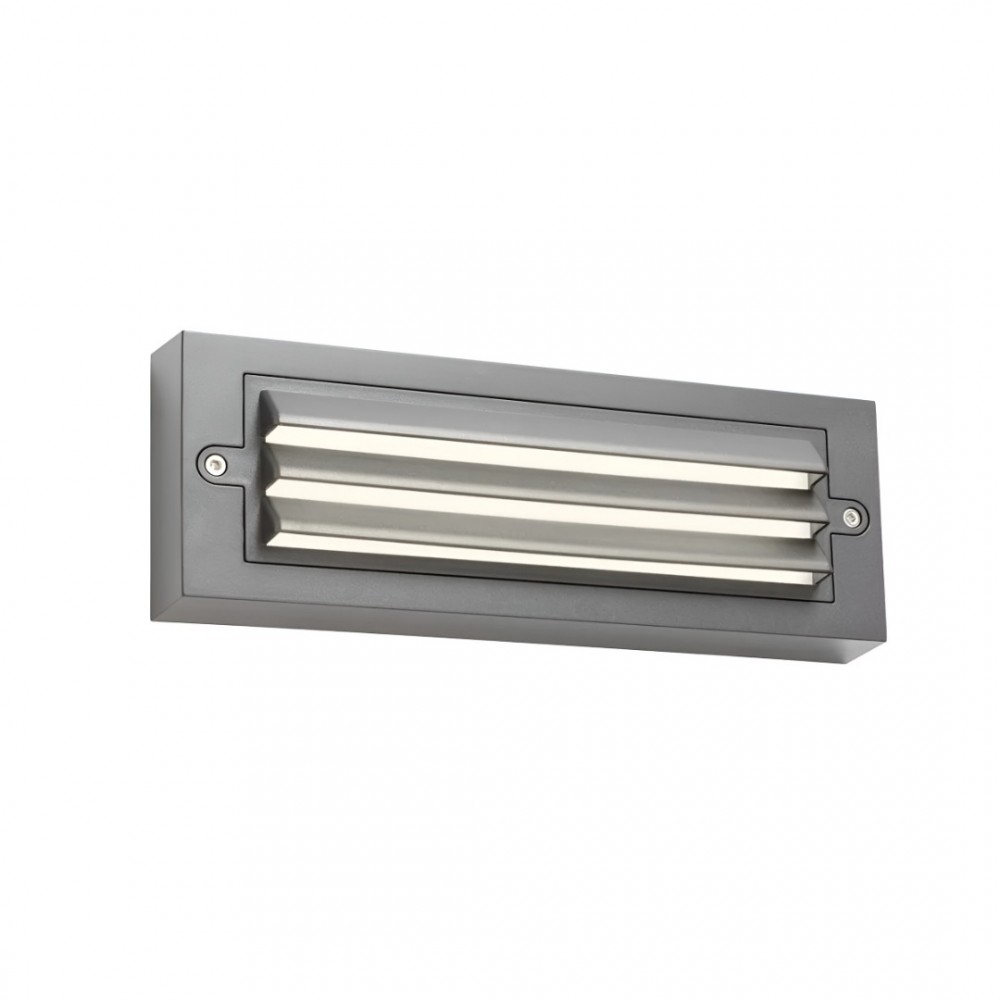 Step light Redo Krup, metal, dark grey, LED, 6W, 256 lumens, warm white 3000K, L.25 cm, IP65