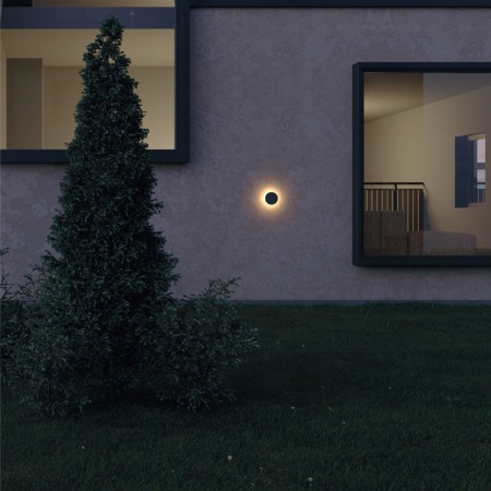 Wall lamp Redo Aura, metal, dark grey, LED, 8W, 680 lumens, warm white 3000K, D.16 cm, IP65
