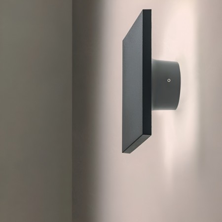 Wall lamp Redo Aura, metal, dark grey, LED, 8W, 680 lumens, warm white 3000K, H.15 cm, IP65