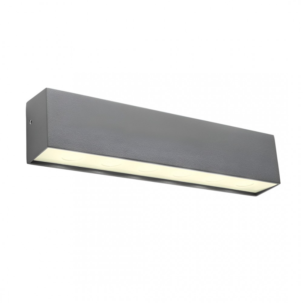 Wall lamp Redo Omnia, metal, dark grey, LED, 13,5W, 674 lumens, neutral white 4000K, L.23 cm, IP54