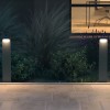 Bollard Redo Polifemo, metal, dark grey, LED, 8W, 425 lumens, warm white 3000K, H.69 cm, IP65