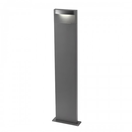 Bollard Redo Polifemo, metal, dark grey, LED, 8W, 425 lumens, warm white 3000K, H.69 cm, IP65 