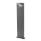 Bollard Redo Polifemo, metal, dark grey, LED, 8W, 425 lumens, warm white 3000K, H.69 cm, IP65 