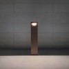 Bollard Redo Polifemo, metal, dark brown, LED, 8W, 425 lumens, warm white 3000K, H.69 cm, IP65