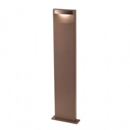 Bollard Redo Polifemo, metal, dark brown, LED, 8W, 425 lumens, warm white 3000K, H.69 cm, IP65