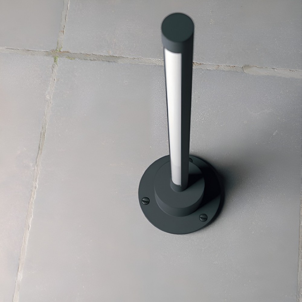 Bollard Redo Wiki, metal, dark grey, LED, 5W, 250 lumens, warm white 3000K, H.44 cm, IP65