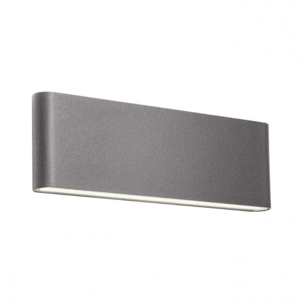 Wall lamp Redo Klippe, metal, dark grey, LED, 24W, 1250 lumens, warm white 3000K, IP54