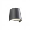 Wall lamp Redo Tron, polycarbonate, dark grey, 1XGU10, H.11 cm, IP65