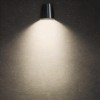 Wall lamp Redo Tron, polycarbonate, dark grey, 1XGU10, H.11 cm, IP65