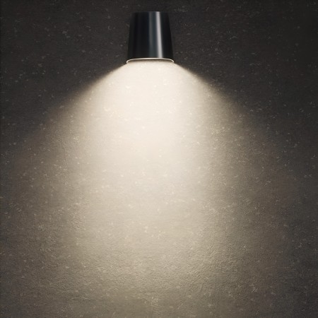Wall lamp Redo Tron, polycarbonate, dark grey, 1XGU10, H.11 cm, IP65