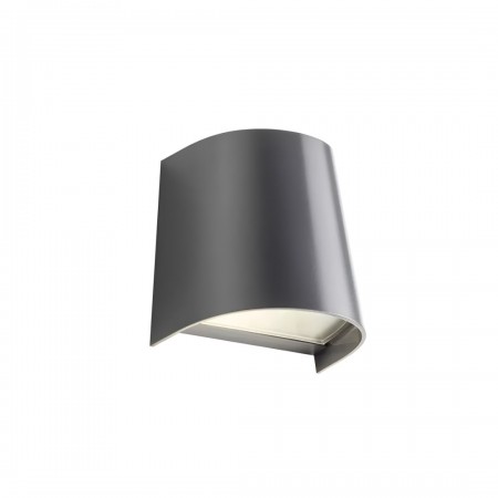 Wall lamp Redo Tron, polycarbonate, dark grey, 1XGU10, H.11 cm, IP65