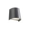 Wall lamp Redo Tron, polycarbonate, dark grey, 1XGU10, H.11 cm, IP65