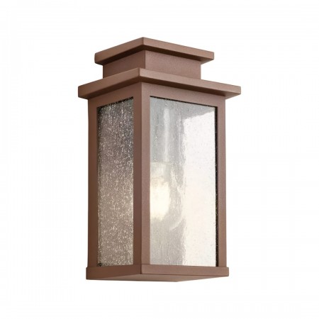 Wall lamp Redo Yard, metal, glass, corten, 1XE27, H.24 cm, IP44