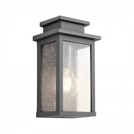 Wall lamp Redo Yard, metal, glass, dark grey, 1XE27, H.24 cm, IP44