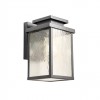 Wall lamp Redo Yard, metal, glass, dark grey, 1XE27, H.28 cm, IP44