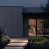 Outdoor picket Redo Elfic, metal, dark green, LED, 12W, 690 lumens, warm white 3000K, H.90 cm, IP54