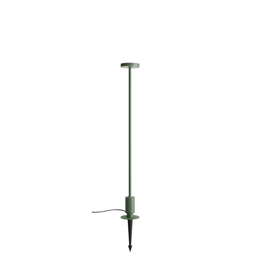 Outdoor picket Redo Elfic, metal, dark green, LED, 12W, 690 lumens, warm white 3000K, H.90 cm, IP54