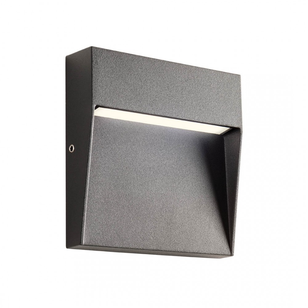 Step light Redo Lander, metal, dark grey, LED, 3W, 100 lumens, warm white 3000K, H.10 cm, IP54