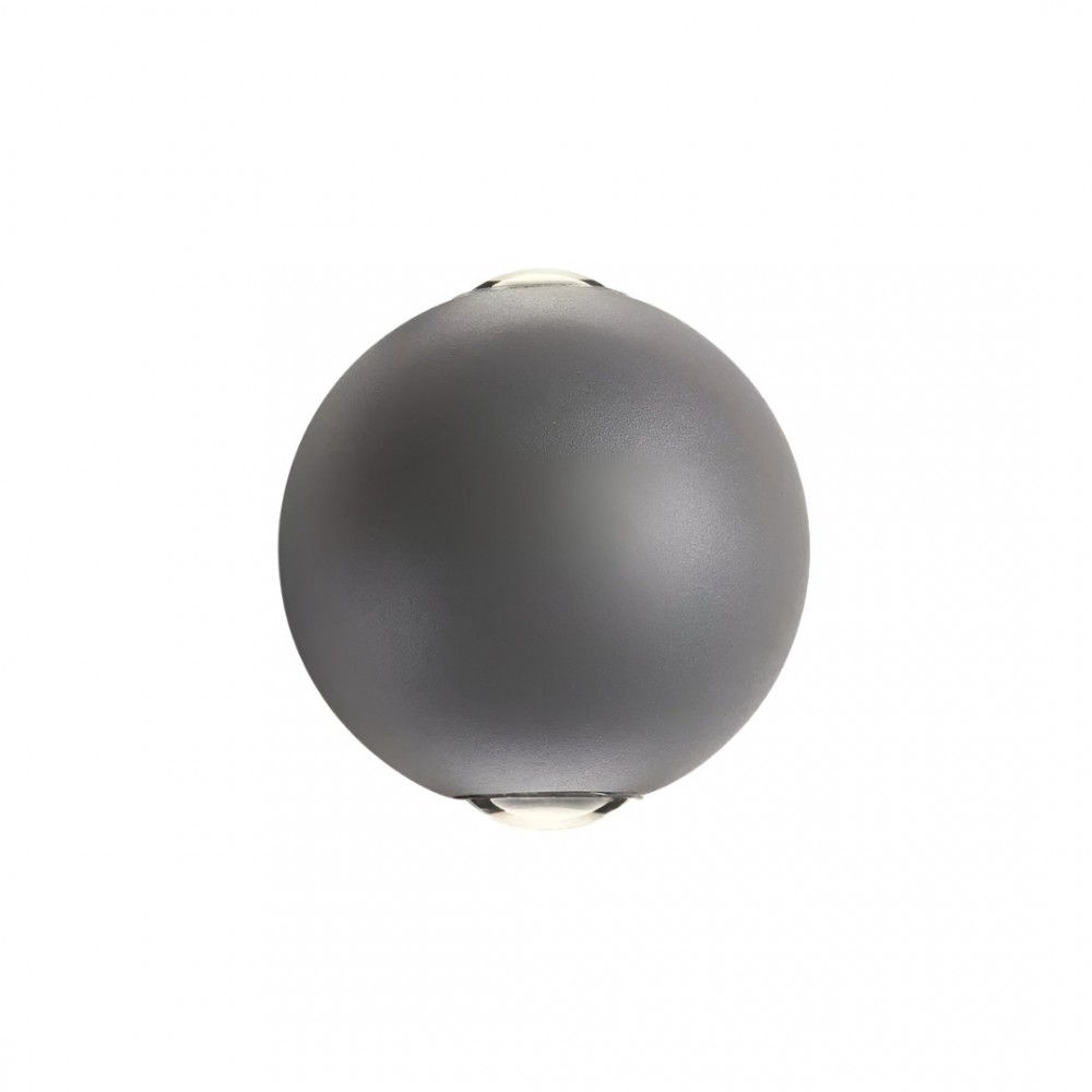 Wall lamp Redo Milestone, metal, dark grey, LED, 6W, 528 lumens, warm white 3000K, D.10 cm, IP54