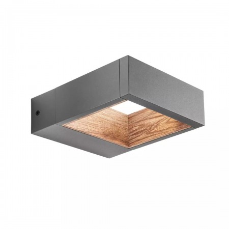 Wall lamp Redo Wald, metal, dark grey, LED, 10W, 650 lumens, warm white 3000K, L.18 cm, IP65