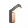 Wall lamp Redo Woody, metal, dark grey, LED, 10W, 650 lumens, warm white 3000K, H.20 cm, IP54