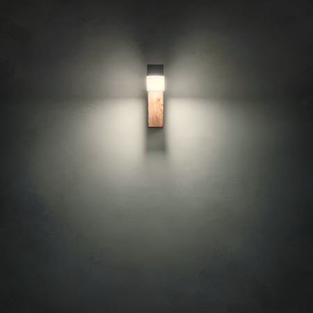 Wall lamp Redo Woody, metal, dark grey, LED, 10W, 650 lumens, warm white 3000K, H.20 cm, IP54