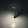 Bollard Redo Woody, metal, dark grey, LED, 10W, 650 lumens, warm white 3000K, H.65 cm, IP54