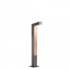 Bollard Redo Woody, metal, dark grey, LED, 10W, 650 lumens, warm white 3000K, H.65 cm, IP54