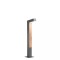 Bollard Redo Woody, metal, dark grey, LED, 10W, 650 lumens, warm white 3000K, H.65 cm, IP54