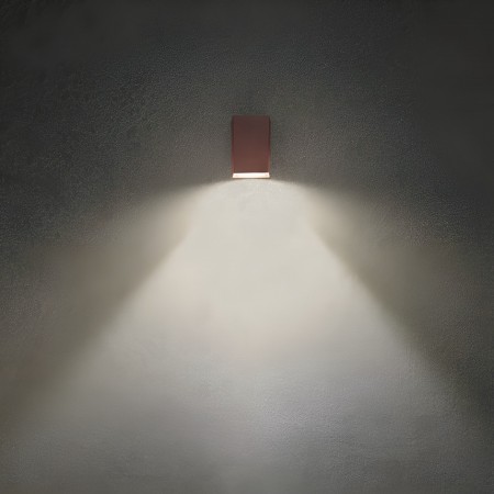 Wall lamp Redo Brio, metal, corten, LED, 6W, 492 lumens, warm white 3000K, H.10 cm, IP54