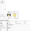 Bollard Redo Taiyo, metal, dark grey, LED, 2W, 240 lumens, warm white 3000K, H.65 cm, IP54