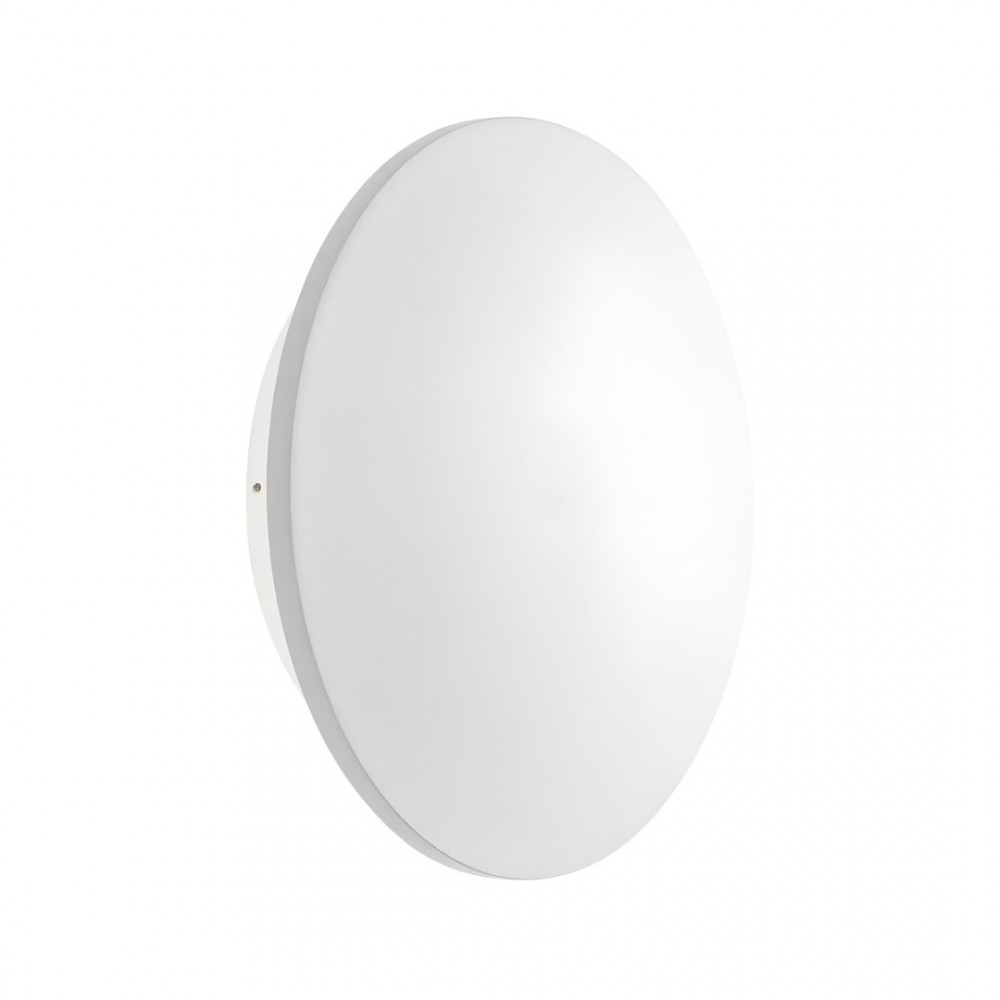 Wall lamp Redo Tanit, metal, sand white, LED, 18W, 1390 lumens, warm white 3000K, D.24 cm, IP54