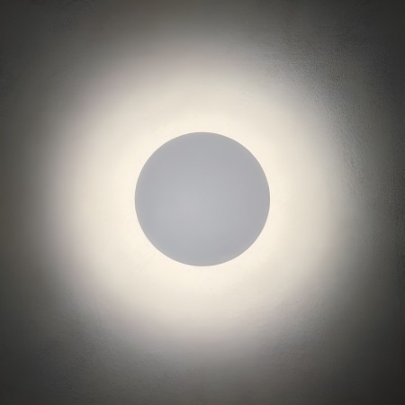 Wall lamp Redo Tanit, metal, sand white, LED, 18W, 1390 lumens, warm white 3000K, D.24 cm, IP54
