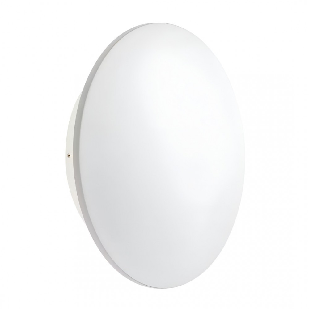 Wall lamp Redo Tanit, metal, sand white, LED, 24W, 1532 lumens, warm white 3000K, D.30 cm, IP54