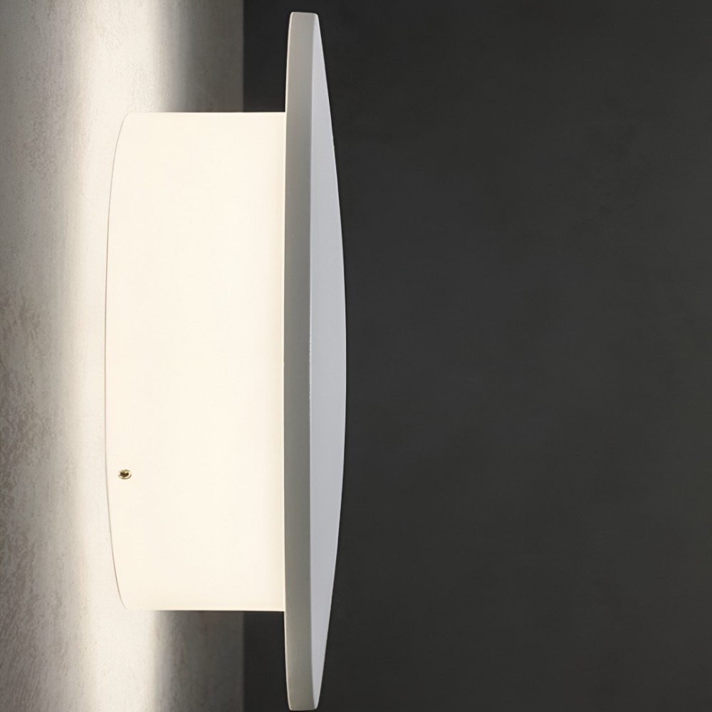 Wall lamp Redo Tanit, metal, sand white, LED, 24W, 1532 lumens, warm white 3000K, D.30 cm, IP54