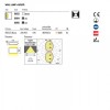 Wall lamp Redo Klippe, metal, dark grey, LED, 13W, 750 lumens, warm white 3000K, IP54