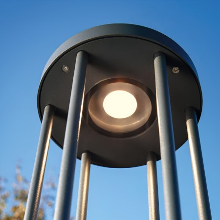 Bollard Redo Kalen, metal, dark grey, LED, 8W, 545 lumens, warm white 3000K, H.20 cm, IP65